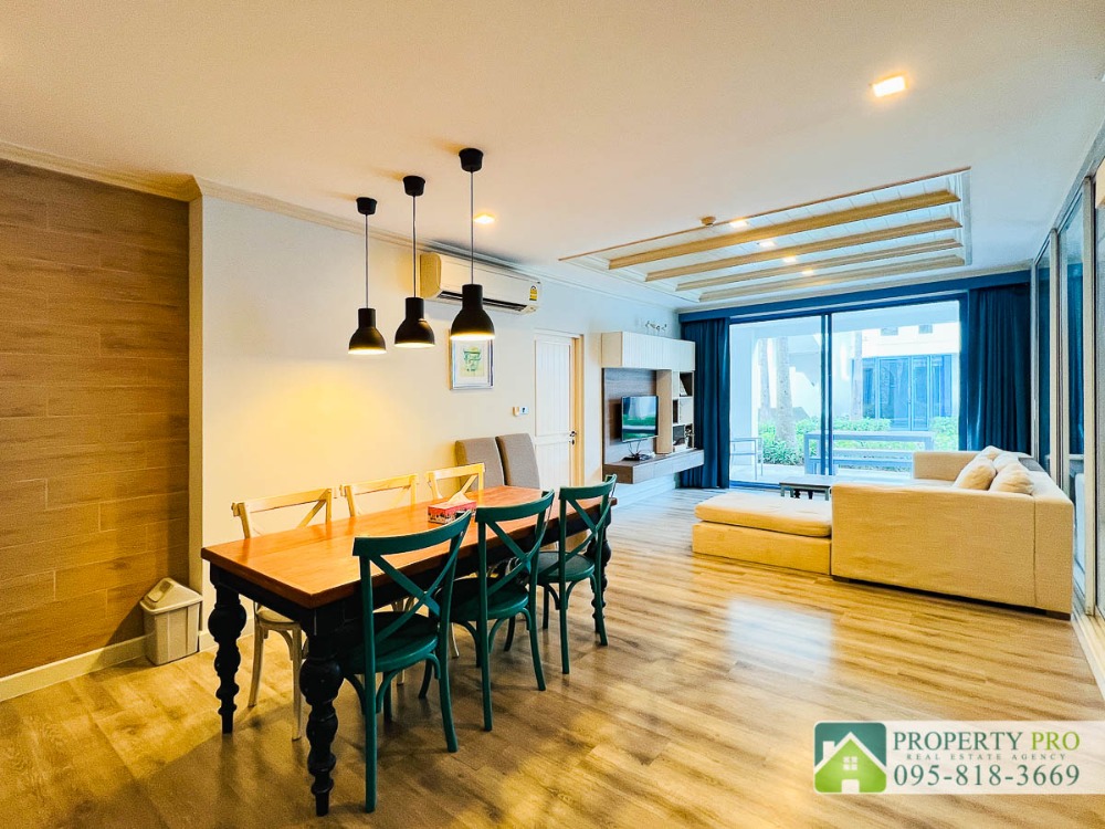 ขายคอนโดหัวหิน ประจวบคีรีขันธ์ : ขาย คอนโดตากอากาศ The Crest Santora หัวหิน ขนาด 101 ตรม แบบ 2 นอน 2 น้ำ Pool access  ติดหาดหัวหิน ซอยหัวหิน 7 ใกล้สนามบินหัวหิน เฟอร์นิเจอร์ครบ : SL24S-023