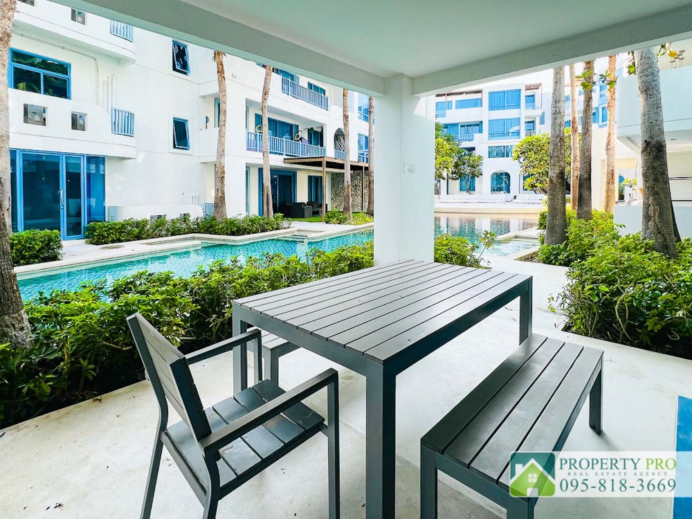 ขายคอนโดหัวหิน ประจวบคีรีขันธ์ : ขาย คอนโดตากอากาศ The Crest Santora หัวหิน ขนาด 101 ตรม แบบ 2 นอน 2 น้ำ Pool access  ติดหาดหัวหิน ซอยหัวหิน 7 ใกล้สนามบินหัวหิน เฟอร์นิเจอร์ครบ : SL24S-023