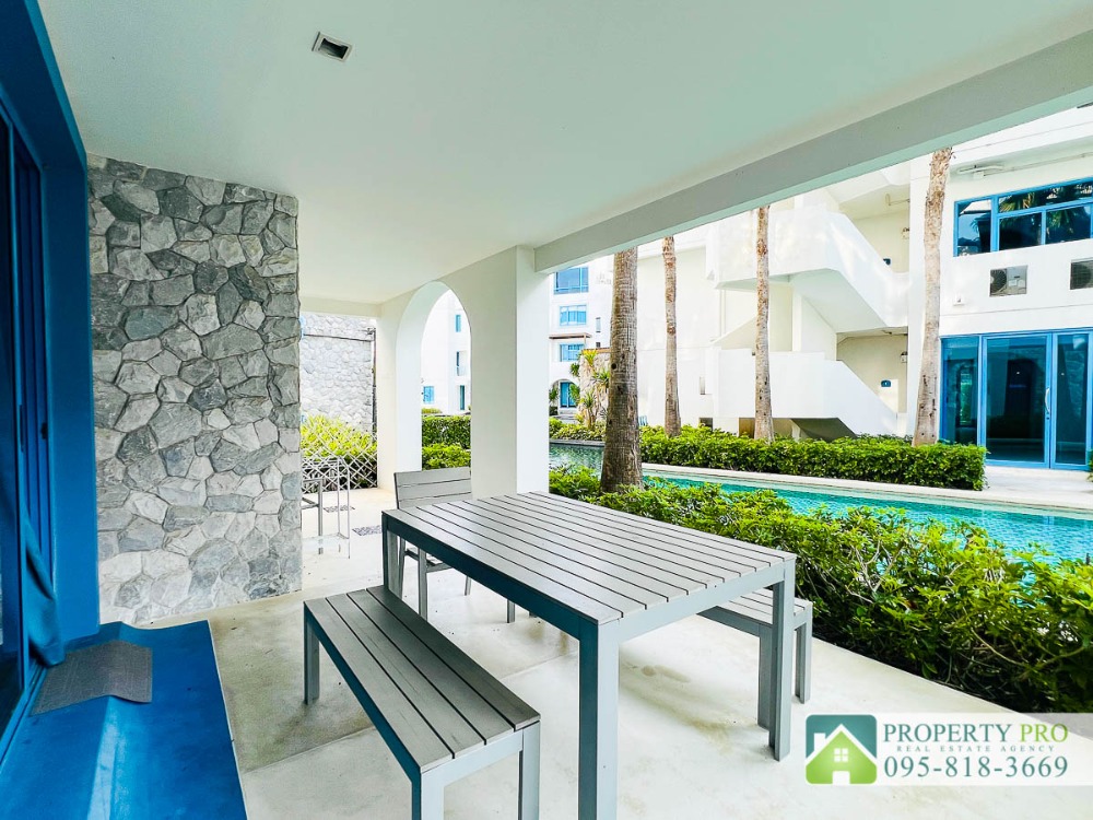 ขายคอนโดหัวหิน ประจวบคีรีขันธ์ : ขาย คอนโดตากอากาศ The Crest Santora หัวหิน ขนาด 101 ตรม แบบ 2 นอน 2 น้ำ Pool access  ติดหาดหัวหิน ซอยหัวหิน 7 ใกล้สนามบินหัวหิน เฟอร์นิเจอร์ครบ : SL24S-023