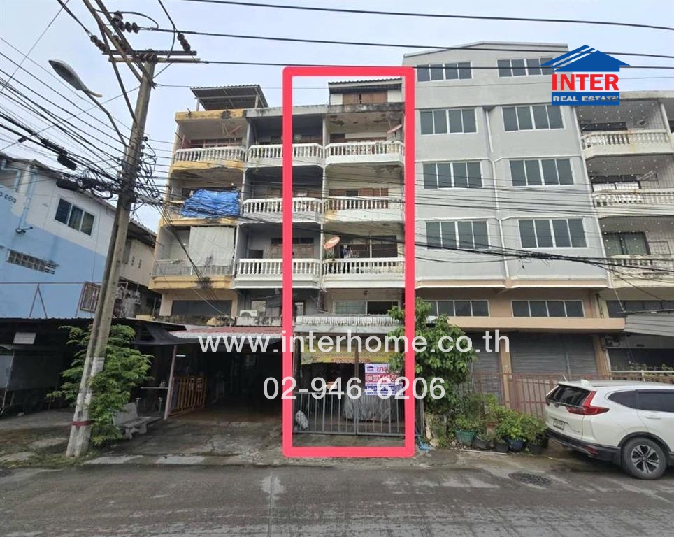 For SaleShop HouseSamut Prakan,Samrong : Commercial building, 4.5 floors, 32 sq m. Commercial building, Soi Santikam 12, Soi Sukhumvit 113, Theparak Road, Sukhumvit 113 Road, Mueang Samut Prakan, Samut Prakan