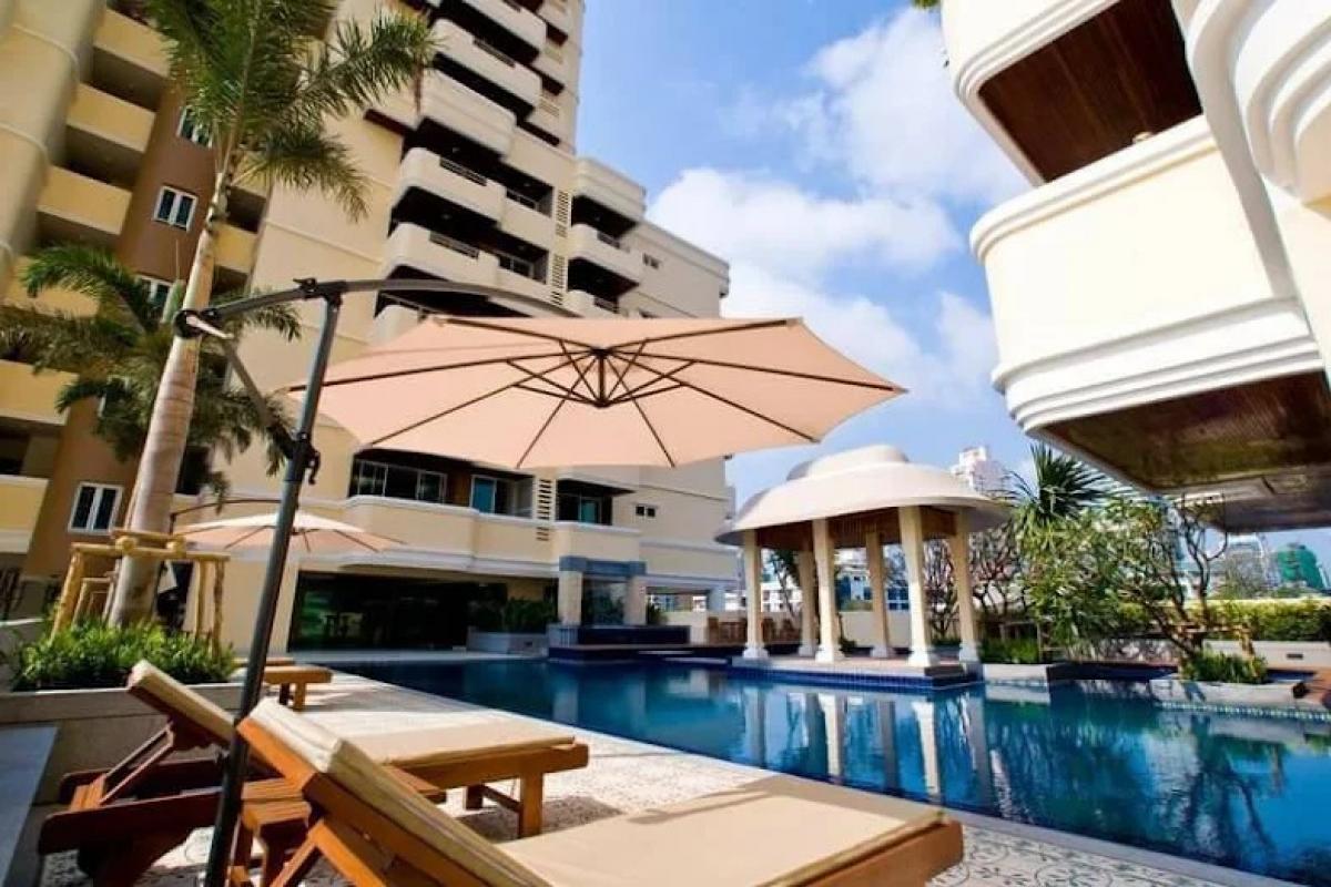 For RentCondoSukhumvit, Asoke, Thonglor : 🏢 For Rent 2 beds : Spacious Condo in Sukhumvit 39✨ High-rise condo, fully furnished, ready to move in!