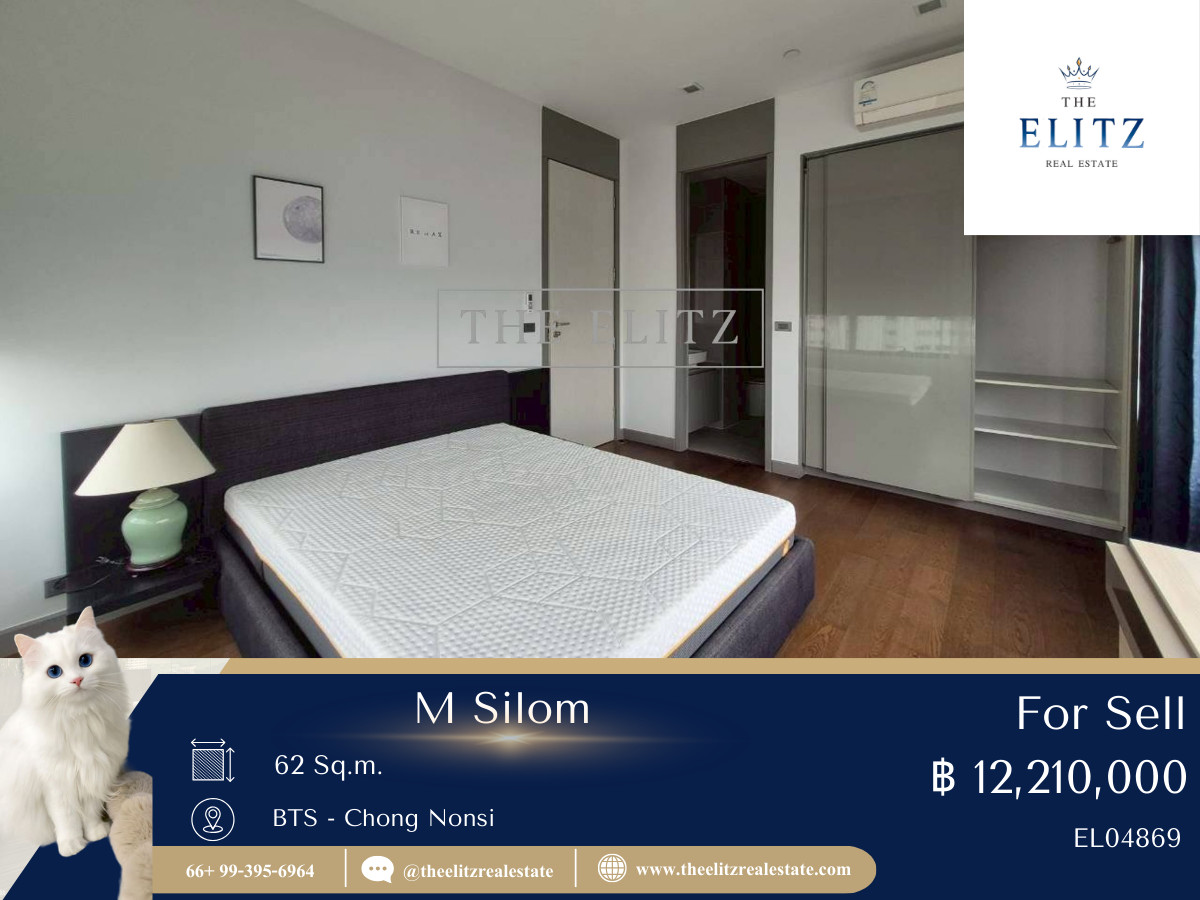 For SaleCondoSilom, Saladaeng, Bangrak : 💥 Urgent sale!! Condo M Silom, very good price 💯 High floor, beautiful view, nothing blocking, convenient transportation, near BTS-Chong Nonsi 🚄