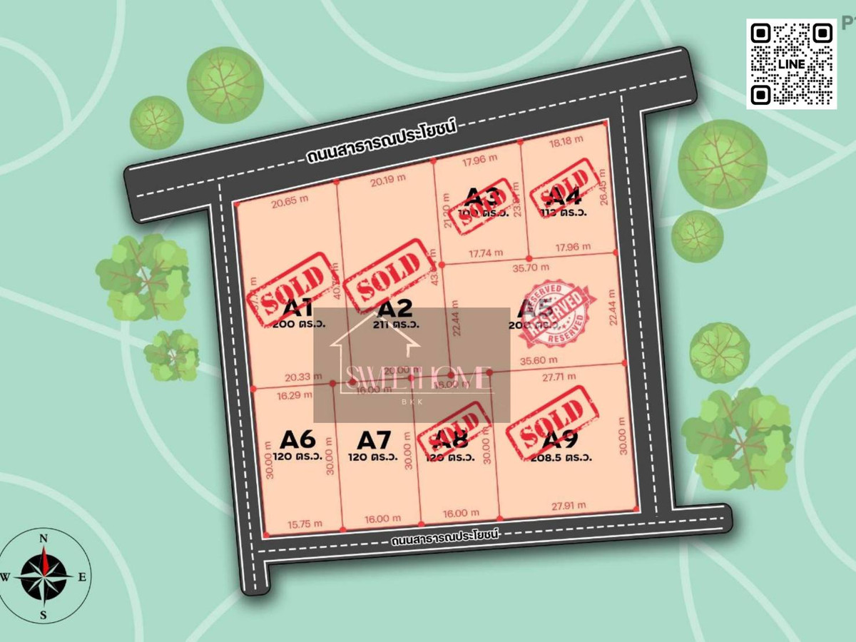 For SaleLandBang kae, Phetkasem : Beautiful land plot for sale, Phutthamonthon Sai 1, near SISB, suitable for business, building a house, corner plot, on the main road, good location, can enter and exit the main road in many ways.