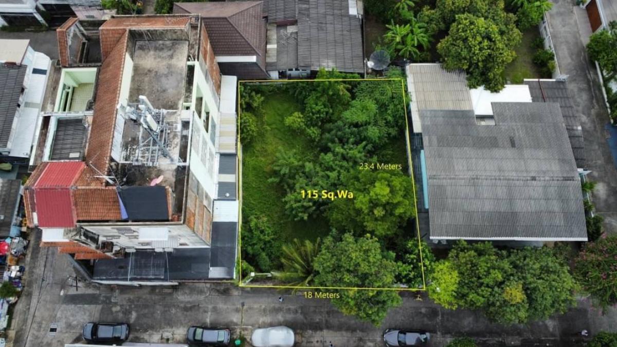 For SaleLandSukhumvit, Asoke, Thonglor : Land for sale at 115 square meters, Ekkamai Sukhumvit 65, connecting Soi Pridi Banomyong 15, near the Ekkamai BTS BTS and international schools, suitable for building a single house, twin houses, villas, home offices and others.