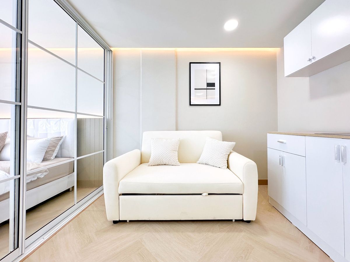 ขายคอนโดลาดพร้าว101 แฮปปี้แลนด์ : เจ้าของขายเอง ค่าคอม 4% !! คอนโดห้องใหญ่ เฟอร์ครบ ให้หมดเลย🔥 ||  ฟรีค่าใช้จ่ายวันโอนและยื่นกู้