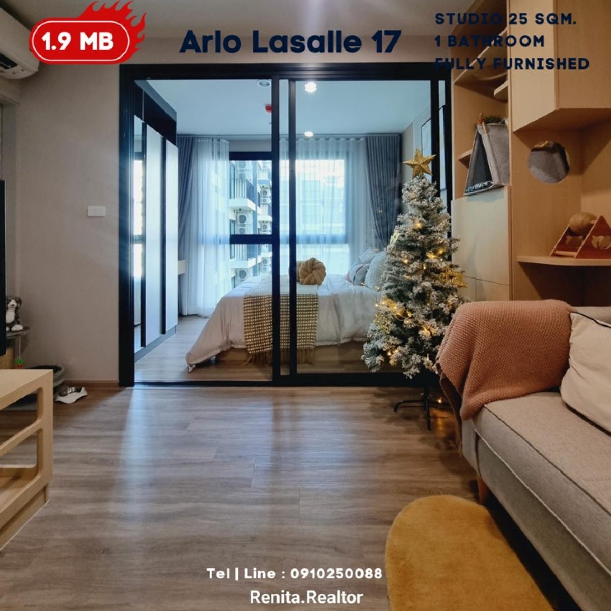 ขายคอนโดบางนา แบริ่ง ลาซาล : ✨ คอนโดมือ 1 เลี้ยงสัตว์ได้ ใกล้ BTS แบริ่ง พร้อมอยู่ เริ่มต้นเพียง 1.89 ลบ. 25 ตรม.