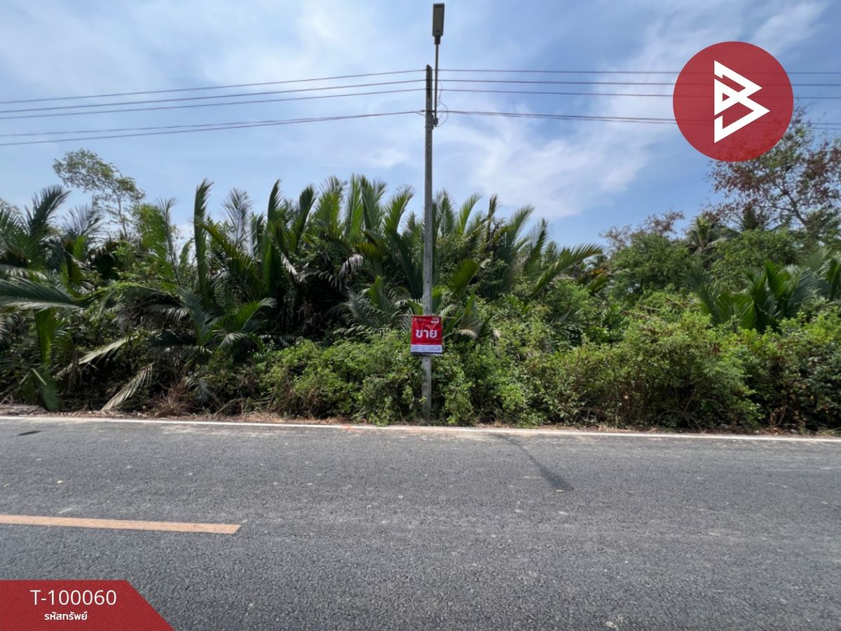 For SaleLandSamut Songkhram : Vacant land next to the road, area 7 rai 2 ngan 6.1 sq.wa, Khlong Khon, Samut Songkhram
