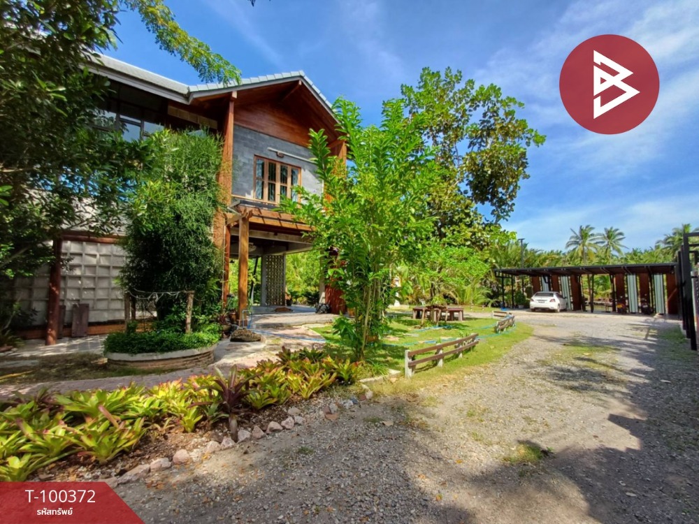 For SaleHouseSamut Songkhram : Single house for sale with land, area 3 rai 86 sq m, Khlong Khaen, Samut Songkhram