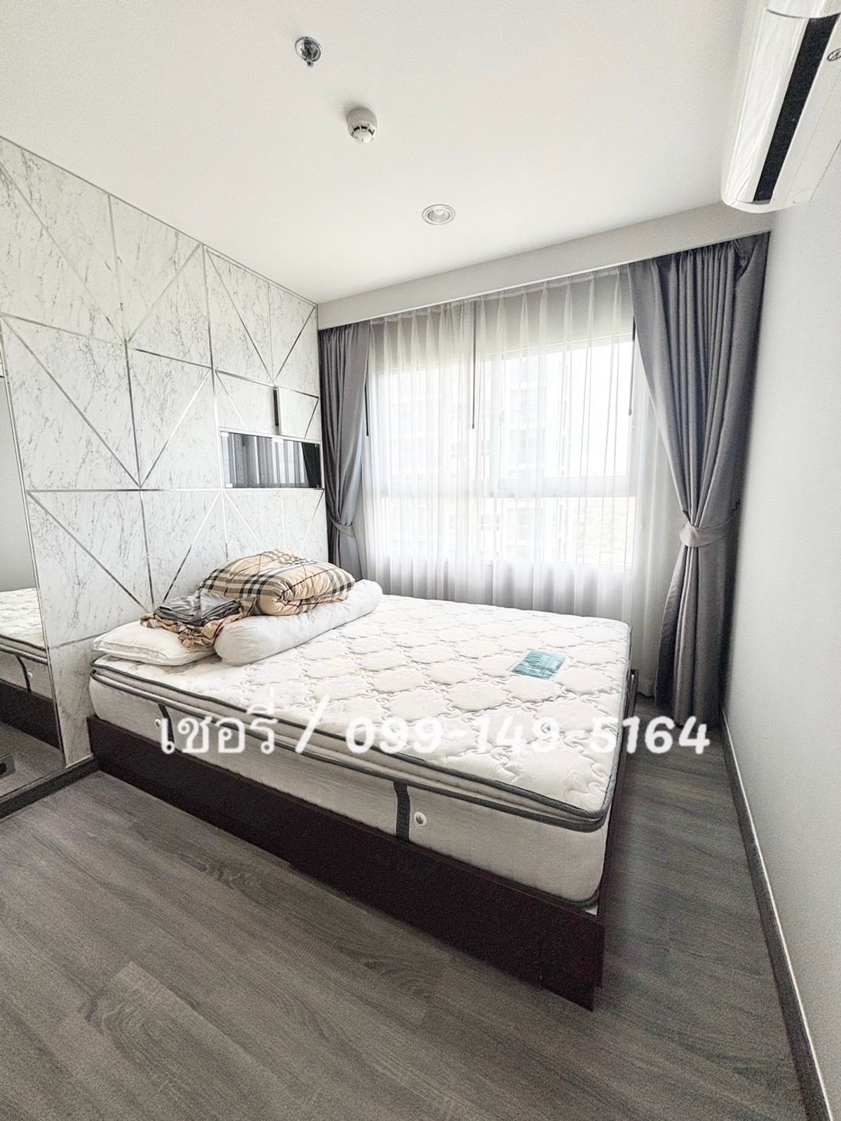 ให้เช่าคอนโดสมุทรปราการ สำโรง : เช่า The Trust Condo @ BTS Erawan ห้องสวย บิ้วอินจัดเต็ม ลมดี วิวแม่น้ำ พร้อมเฟอร์นิเจอร์ ส่วนกลางจัดเต็ม ติดBTSเอราวัณ / โทร 099-149-5164