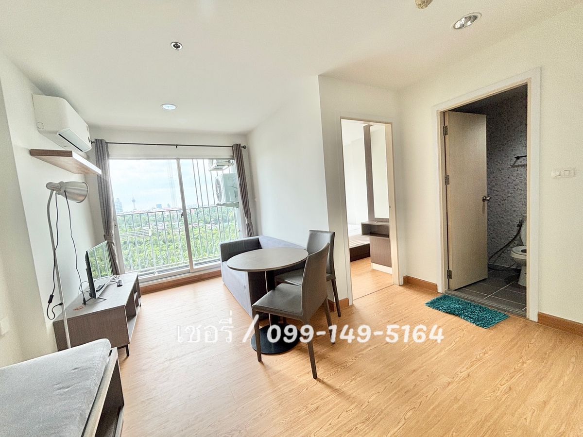 ให้เช่าคอนโดสมุทรปราการ สำโรง : เช่าคอนโด The Trust Condo @ BTS Erawan ห้องสวย ทำพื้นใหม่ SPC รีโนเวทใหม่ทั้งห้อง วิวแม่น้ำ และต้นไม้ ลมดีมาก ไม่มีตึกบัง  ติดรถไฟฟ้าเอราวัณ / โทร 099-149-5164
