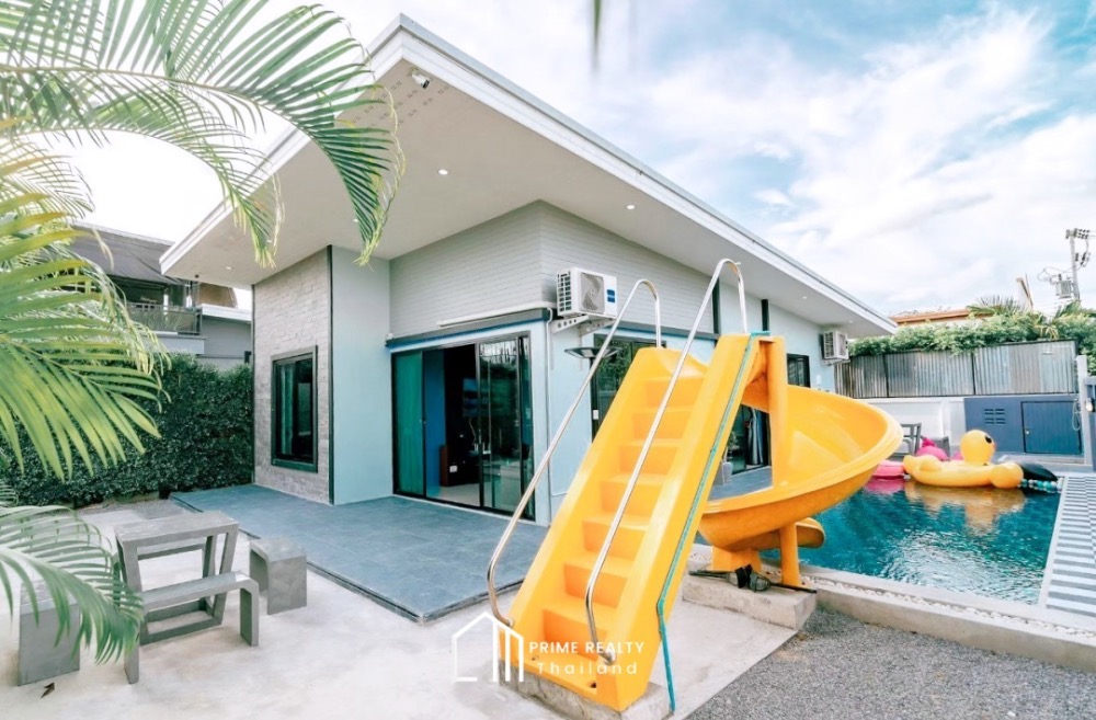 For SaleHuahin, Prachuap Khiri Khan, Pran Buri : Beautiful house for sale with private pool Complete furniture near Supalai Lagoon, Hua Hin, very cheap  
