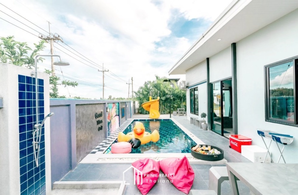 ขายหัวหิน ประจวบคีรีขันธ์ : ขายบ้านสวยพร้อมสระส่วนตัว เฟอร์นิเจอร์ครบใกล้โครงการศุภาลัยลากูนหัวหิน ราคาถูกมาก