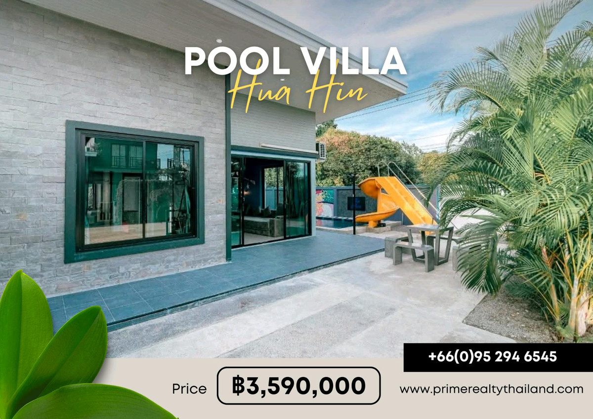 For SaleHuahin, Prachuap Khiri Khan, Pran Buri : Beautiful house for sale with private pool Complete furniture near Supalai Lagoon, Hua Hin, very cheap  