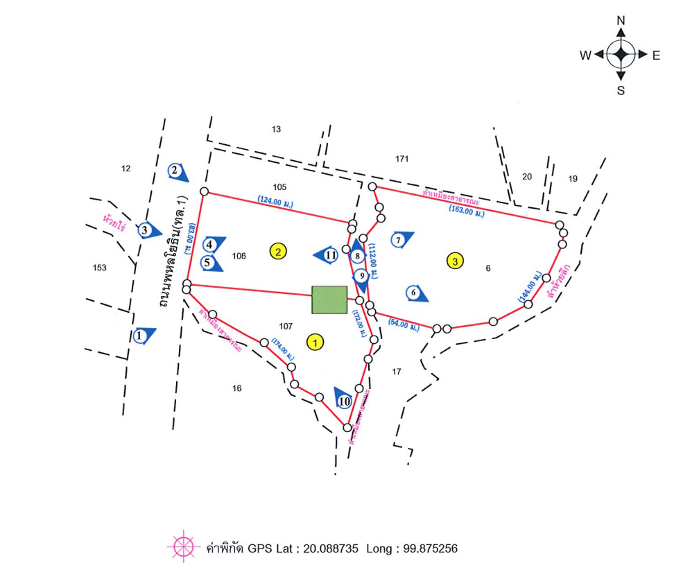 ขายที่ดินเชียงราย : ที่ดินเปล่า ใกล้มหาวิทยาลัยแม่ฟ้าหลวง
