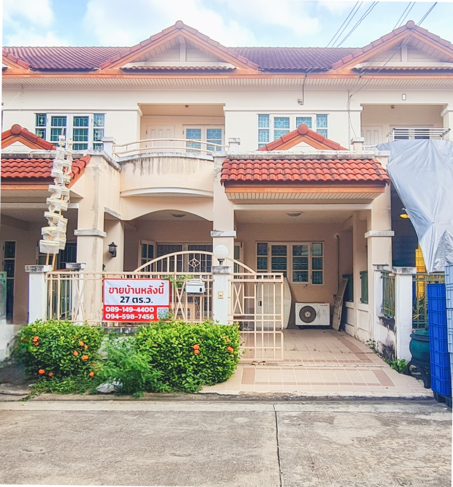 For SaleTownhomeRama5, Ratchapruek, Bangkruai : Townhouse for sale, 2 floors, Ratiram 3, 27 sq m, Soi Suan Phak 32, Bang Kruai