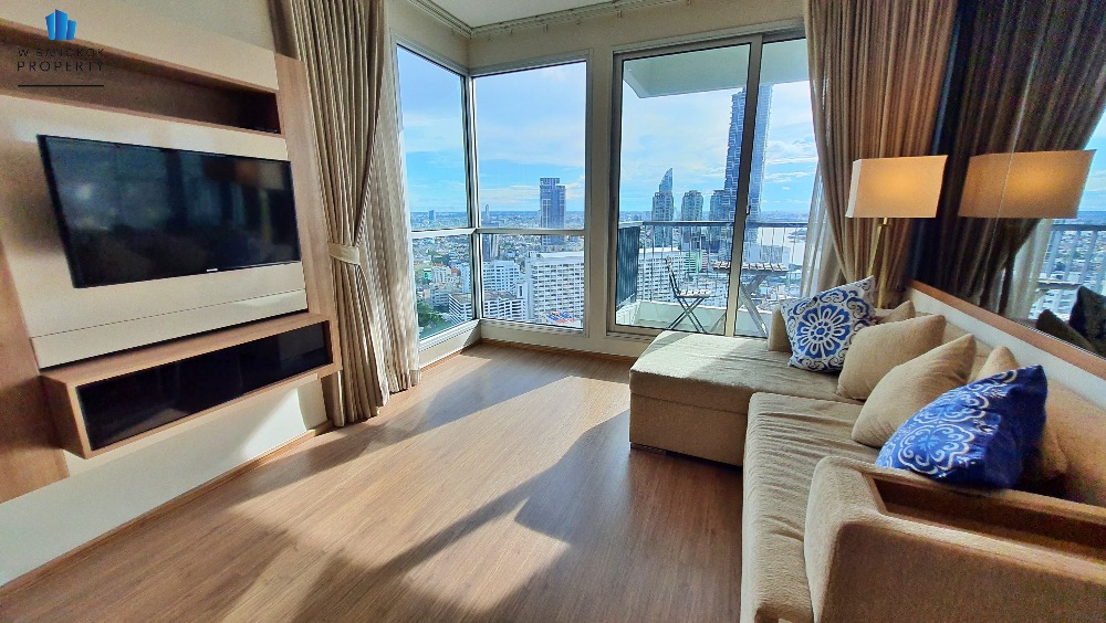 For SaleCondoSathorn, Narathiwat : 🔥HOT Pro🔥For sale, luxury condo, on Sathorn Road, Rhythm Sathorn, 2-Bed, 2-Bath, beautifully decorated, high floor, river view, very beautiful