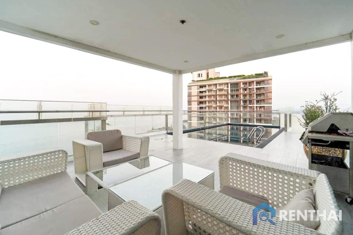 ขายคอนโดพัทยา บางแสน ชลบุรี สัตหีบ : เพนท์เฮ้าส์หรูสำหรับขายบนชั้นบนสุดของ The Palm Wong Amart Beach Pattaya, พร้อมเฟอร์นิเจอร์, สิ่งอำนวยความสะดวกครบครัน