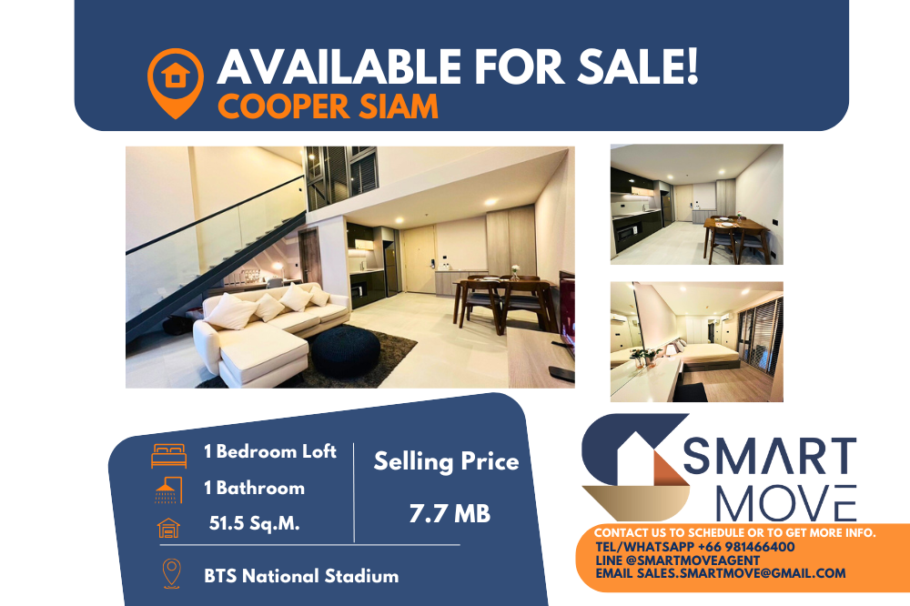ขายคอนโดสยาม จุฬา สามย่าน : 💥ขายพร้อมผู้เช่า !! 💥Code C20241100039.......Cooper Siam, 1 ห้องนอน, 1 ห้องน้ำ, แต่งครบ, ราคาพิเศษ!!📢📢