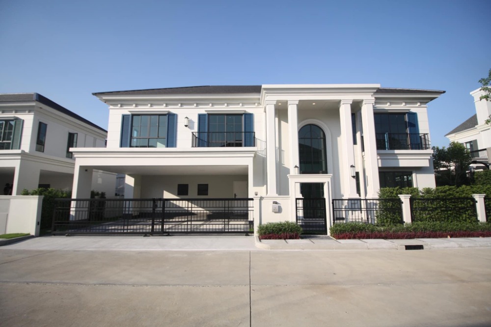 For RentHouseBangna, Bearing, Lasalle : ❖ Type MASEFIELD ❖ 2 storey 102.00 sq.w., 377.00 sq.m. | 5 bedrooms 6 bathrooms | Single house near Design Village Bangna 12 mins., Mega Bangna 22 mins., Concordian International School 24 mins.