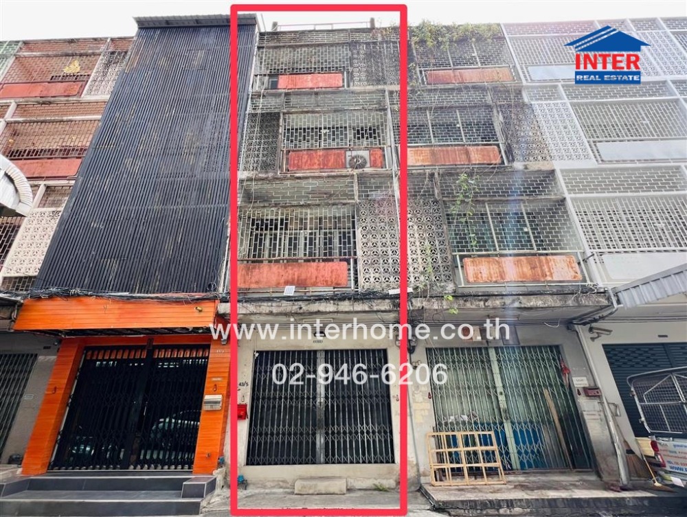 ขายอาคารพาณิชย์เยาวราช บางลำพู : อาคารพาณิชย์ 5 ชั้น 14 ตร.ว. อาคารพาณิชย์ ซอยเฉลิมเขต3 ถนนพลับพลาไชย ถนนเจริญกรุง เขตป้อมปราบศัตรูพ่าย กรุงเทพมหานคร