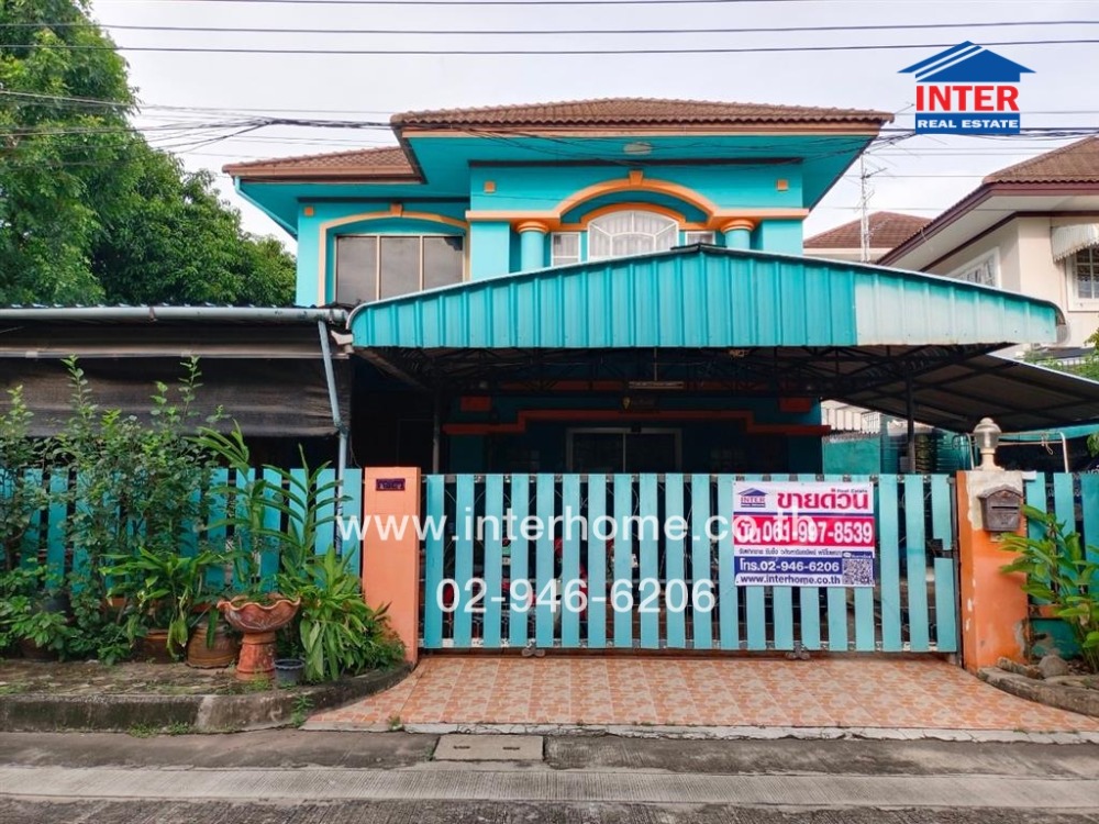 For SaleHouseNawamin, Ramindra : 2-storey detached house, 70.3 sq.w., Living Lagoon Village, Phraya Suren 39, Soi Phraya Suren 39, Ram Intra Road, Phraya Suren Road, Khlong Sam Wa District, Bangkok
