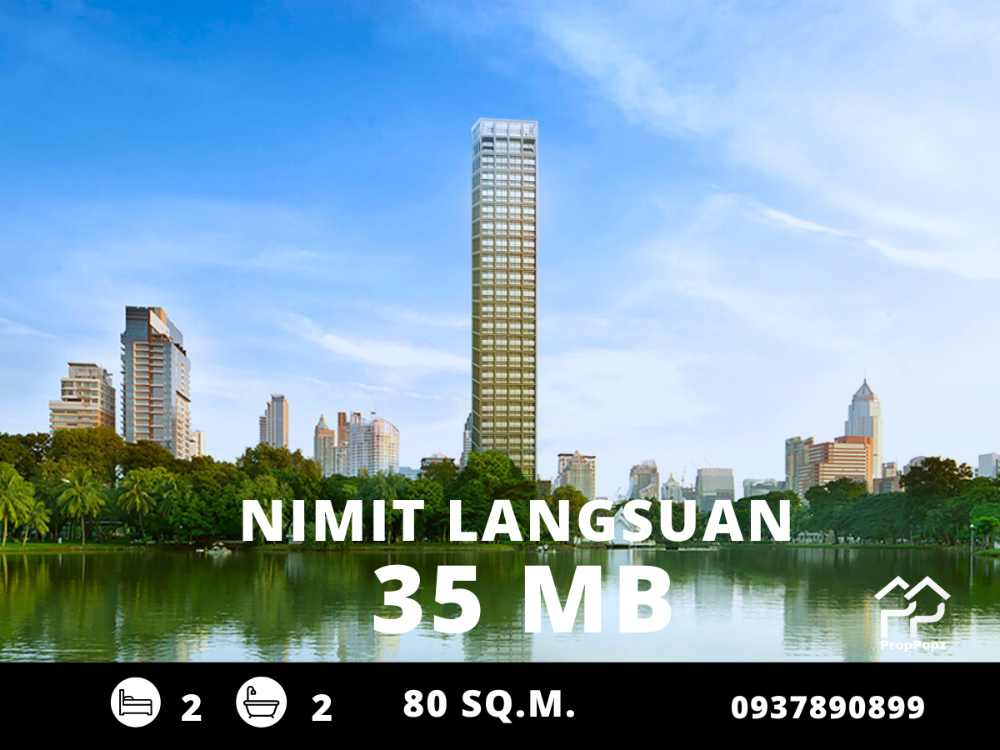 For SaleCondoWitthayu, Chidlom, Langsuan, Ploenchit : Nimit Langsuan Condominium / 2 bedrooms, 2 bathrooms, usable area 80 sq m. 80 sq m. Call 0937890899