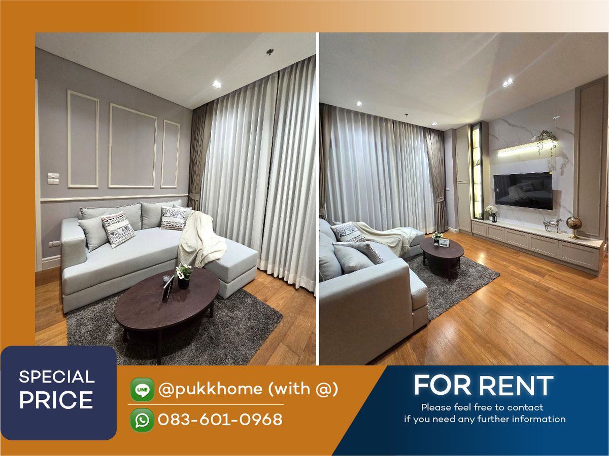 ให้เช่าคอนโดสุขุมวิท อโศก ทองหล่อ : For Rent 2 Bedroom 94 sqm. BRIGHT Sukhumvit 24   📞083-601-0968  Line: @pukkhome (with @)