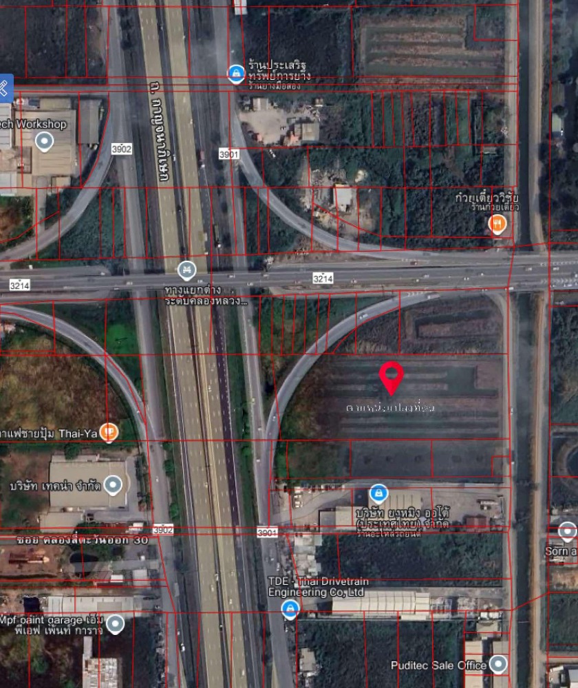 For SaleLandPathum Thani,Rangsit, Thammasat : ✨Golden opportunity! Land for sale in a potential location, next to a major intersection, Khlong Luang-Kanchanaphisek Road, 6 rai 86 sq m✨