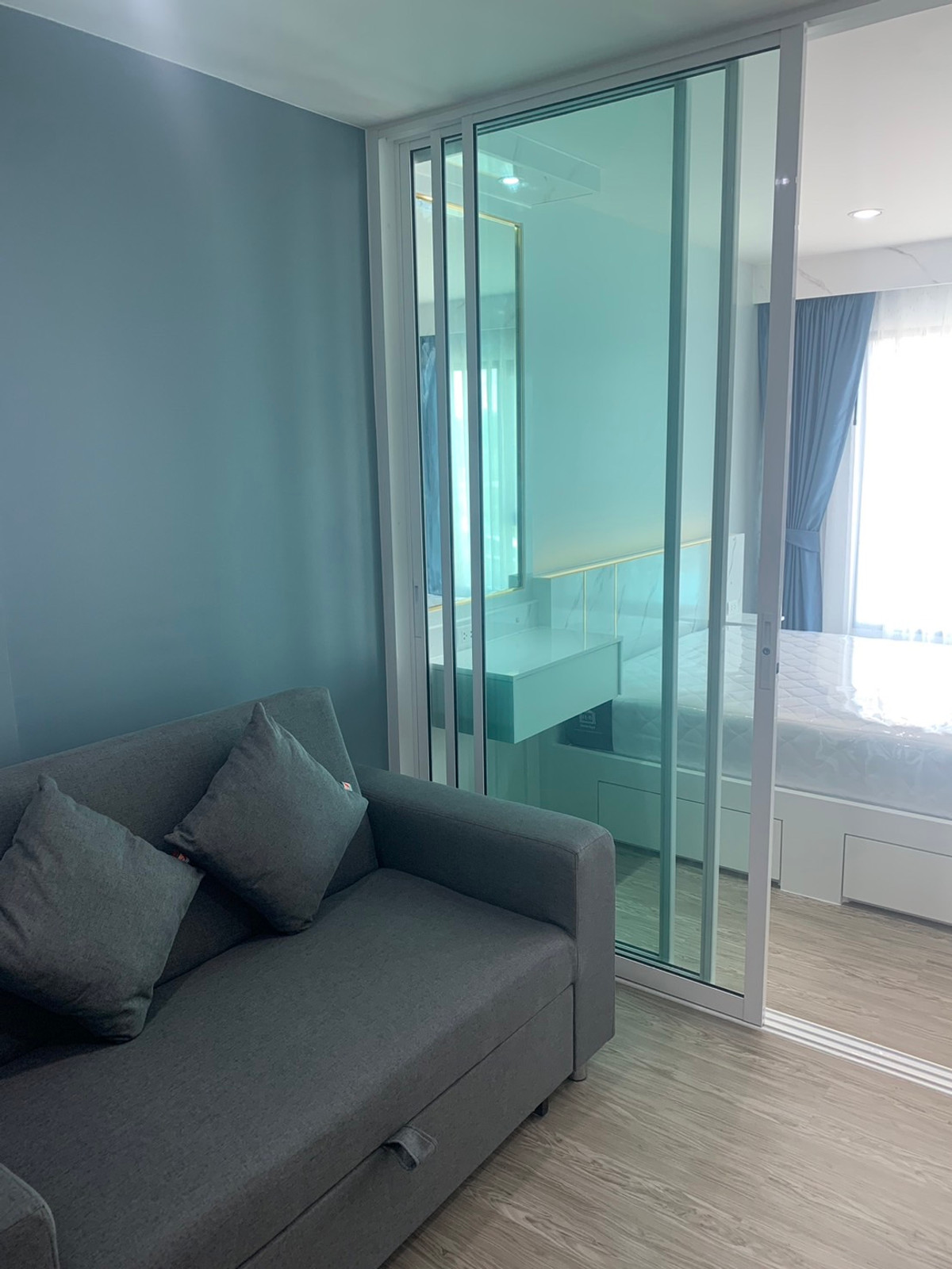 For SaleCondoRamkhamhaeng, Hua Mak : Condo for sale, Rye, Hua Mak, Building A, 5th floor, built-in, luxurious throughout the room, wide-fronted room, open view, very beautiful, selling price 1.99 million baht
