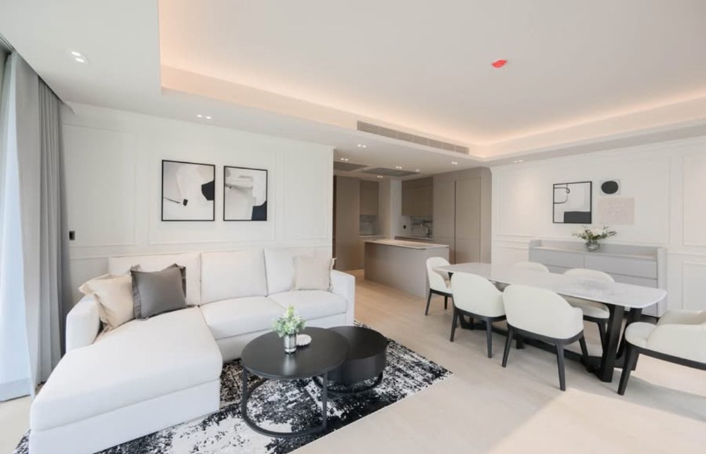 For RentCondoWitthayu, Chidlom, Langsuan, Ploenchit : ● Super Luxury ● 128.00 sq.m.  2 Beds | Fully Furnished, Ready to move in | Condo near The Mercury Ville 1 min., BTS Chidlom 2 mins