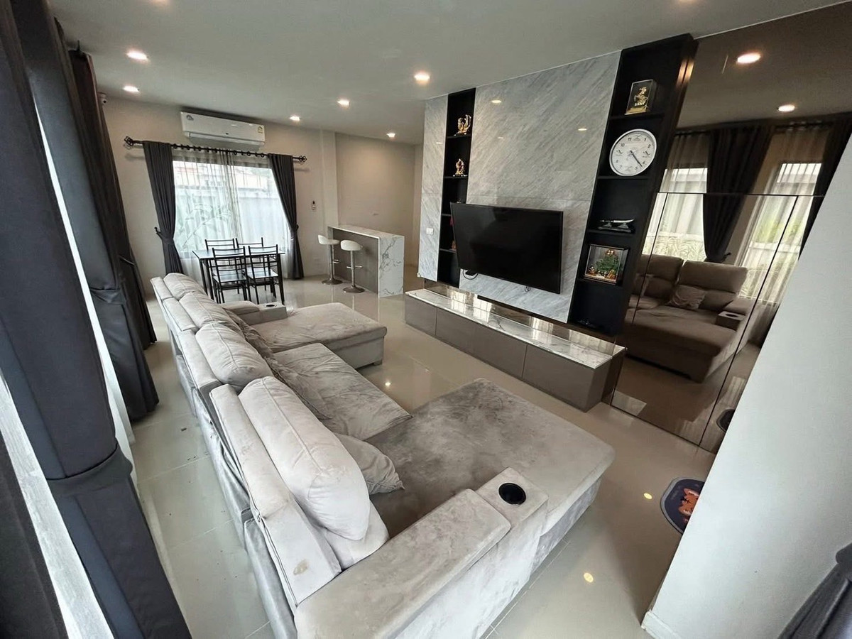 For RentHousePathum Thani,Rangsit, Thammasat : Male-single house for rent 🔥 2 floors 🔥 Pruksaphiman The Grand Private 🔥 58 sq m 🔥 4 Bed 🔥 Fully furnished 🔥 Model house 🔥 R1112-2