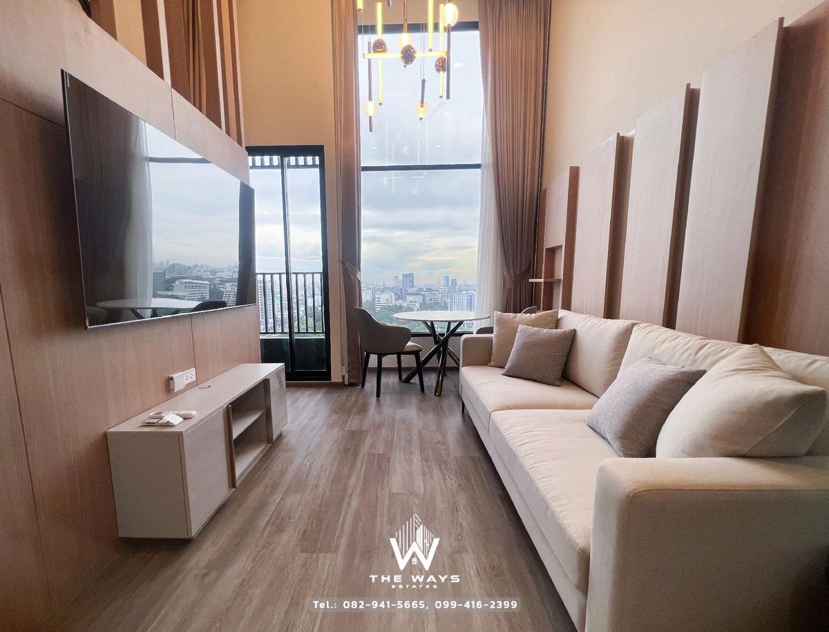 For RentCondoKasetsart, Ratchayothin : 🔥HOT DEAL🔥 So Origin Kaset Interchange, 1st hand Luxury Duo room for rent, KU//'s pond view
