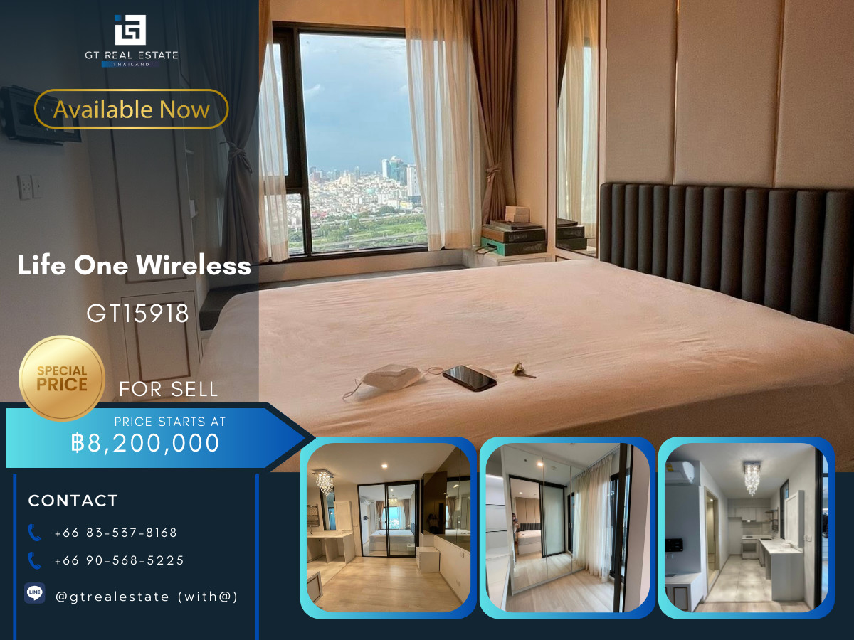 ขายคอนโดวิทยุ ชิดลม หลังสวน : ✨ GT15918 |  คอนโดขายด่วนที่ Life One Wireless เดินทางสะดวก ติดรถไฟฟ้าบีทีเอส มีรถรับส่ง ห้องแต่งสวย เฟอร์นิเจอร์ครบ!