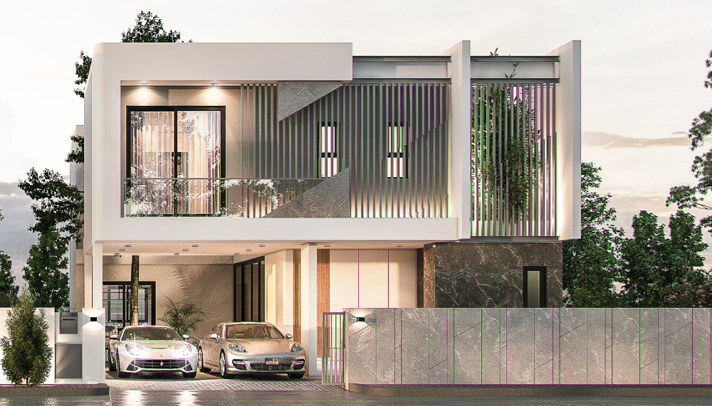 For SaleHouseMin Buri, Romklao : Artique Ramkhamhaeng 164 - 2-storey detached house, 309 sq m., 4 bedrooms, 2 parking spaces, 092-545-6151 (Tim)