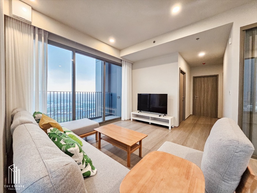 For RentCondoBangna, Bearing, Lasalle : For rent, the largest room on the floor, fully furnished, corner position, open view, Whizdom The Forestias (Destinia) project @75,000 Baht