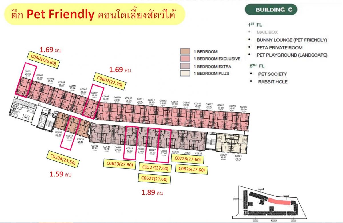 Sale DownCondoPathum Thani,Rangsit, Thammasat : Selling down payment Kave Wanderland, pet-friendly condo, near Thammasat University, Bangkok University, Rangsit