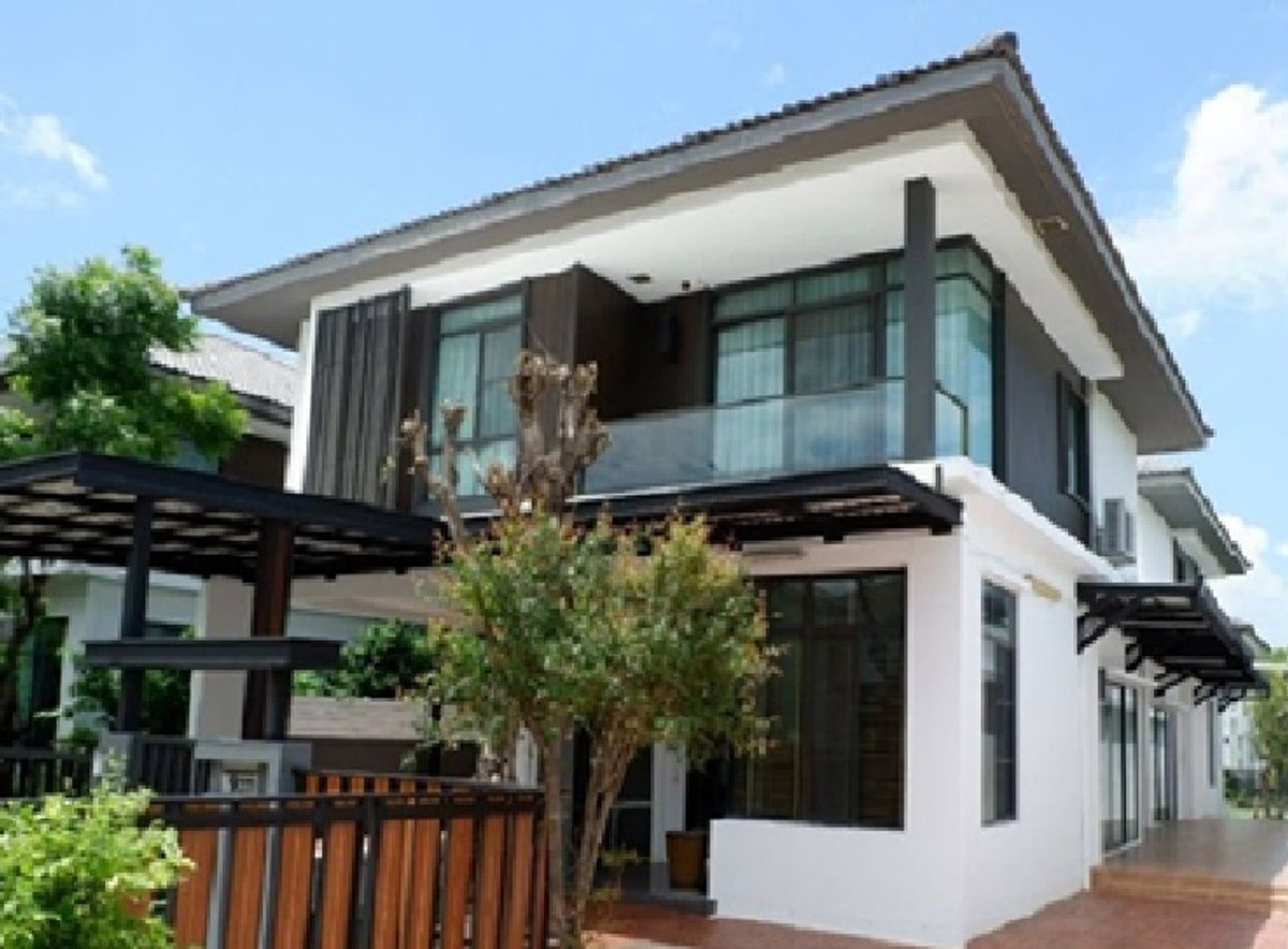 For RentHouseNawamin, Ramindra : For Rent, 2-storey detached house for rent, Grandio Lat Phrao - Kaset Nawamin project, Soi Nawamin 42, fully furnished, fully furnished / living / small pets allowed