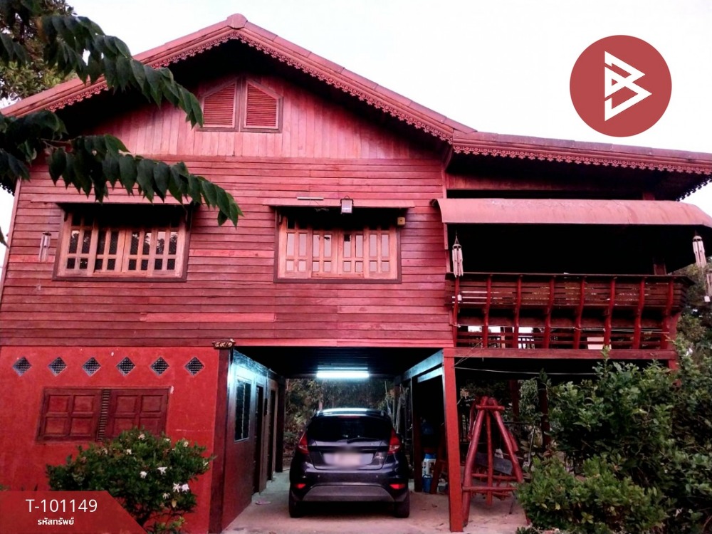 For SaleHouseKanchanaburi : For sale: Thai-style detached house with land, area 2 rai 3 ngan 80 sq m, Lao Khwan, Kanchanaburi