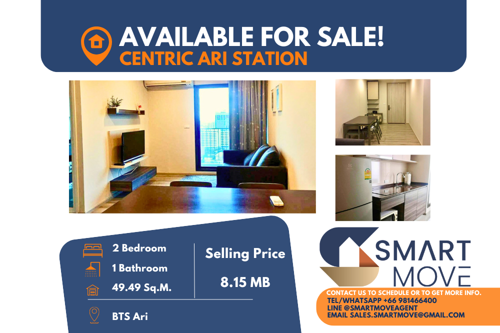 For SaleCondoAri,Anusaowaree : 🔥FOR SALE !! 🔥Code C20241200009.......Centric Ari Station, 2 bedrooms, 1 bathroom, North Facing, high floor 26+, furnished, Special Deal!!📢📢