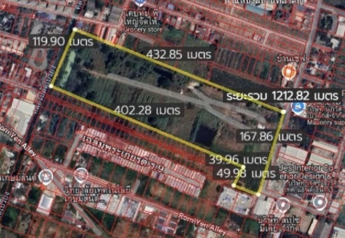ขายที่ดินลาดกระบัง สุวรรณภูมิ : ขายที่ดิน 35 ไร่ 3 งาน 34.3 ตารางวา ซอยเฉลิมพระเกียรติ ร.9 ซอย 43 แยก 10 แขวงดอกไม้ เขตประเวศ กรุงเทพมหานคร 10250