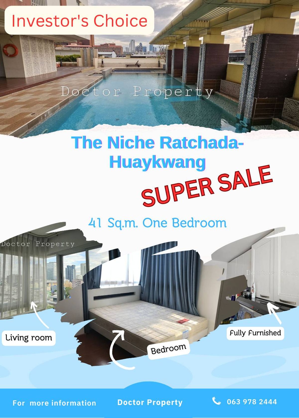 For SaleCondoRatchadapisek, Huaikwang, Suttisan : 💥Investor's Choice- Condo for Sale with Tenant💥 The Niche Ratchada-Huaykwang 