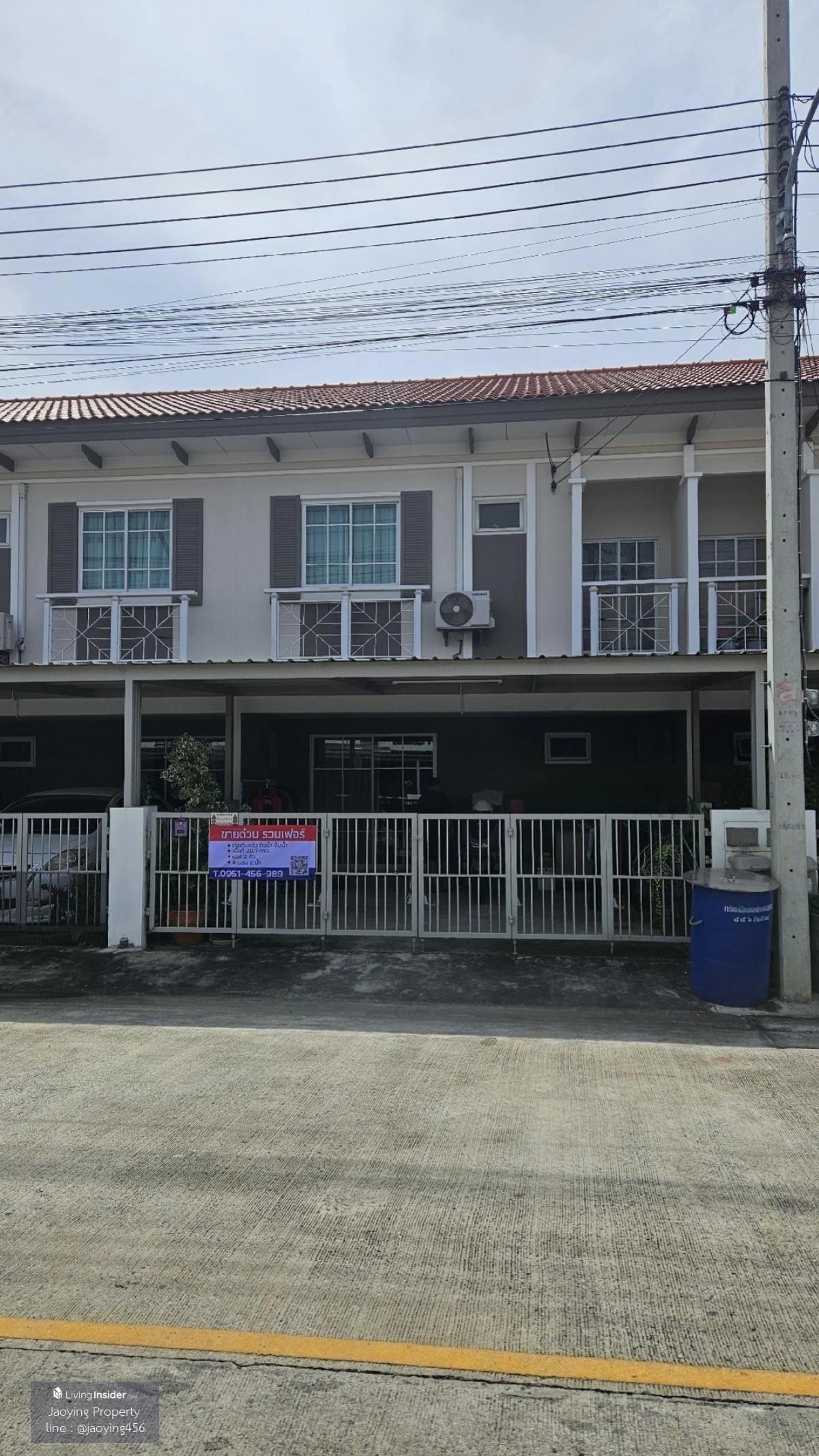 ให้เช่าบ้านปทุมธานี รังสิต ธรรมศาสตร์ : ให้เช่าทาวน์เฮ้าส์ใหม่ พร้อมเฟอร์ สัญญาขั้นต่ำ 1 ปี