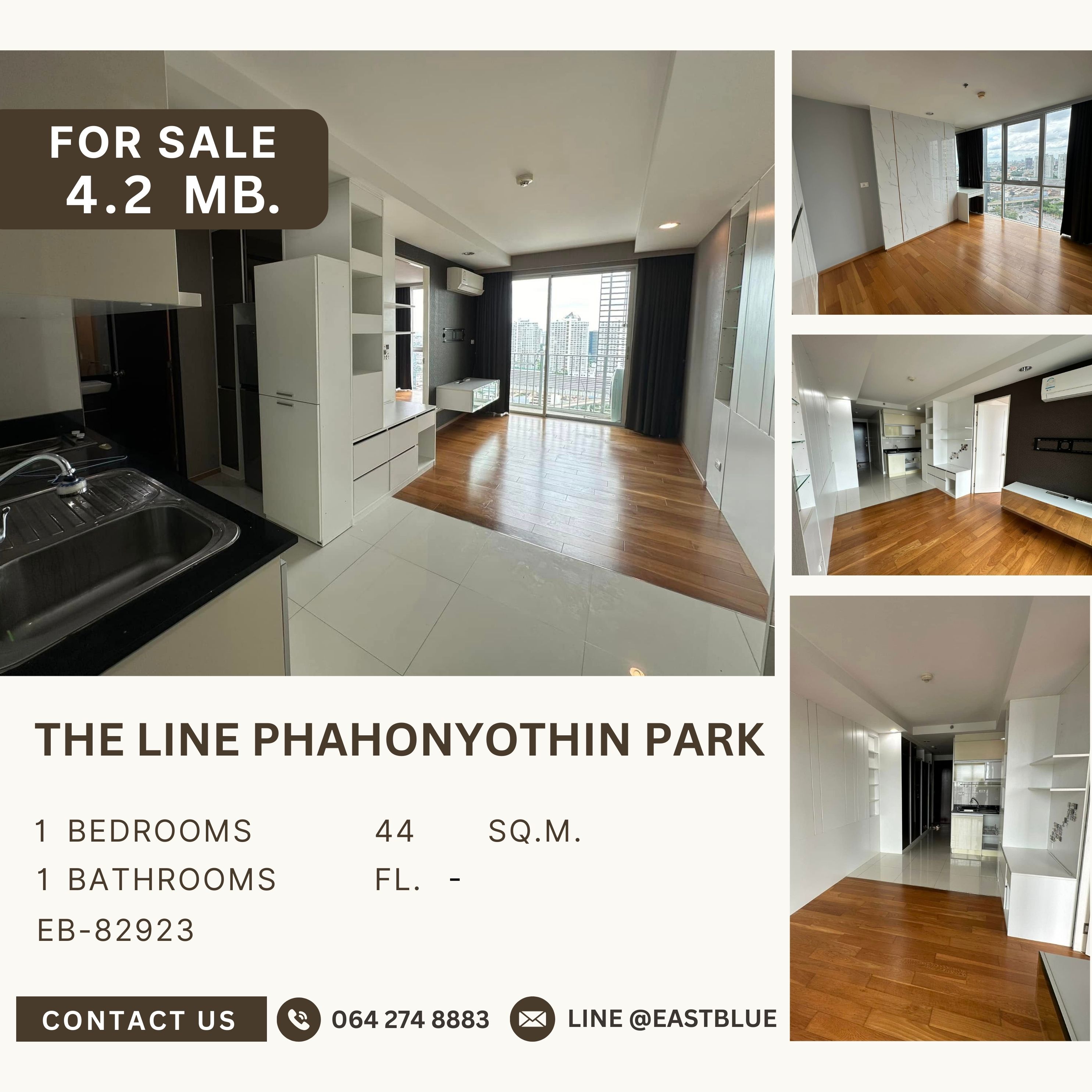 ขายคอนโดลาดพร้าว เซ็นทรัลลาดพร้าว : The Line Phahonyothin Park เน้นคุ้มค่ากดมาเลย! ห้องสภาพดีมาก ทิศเหนือ วิวไม่บล้อค เดินทางสะดวก ราคาภายในปีนี้เท่านั้น