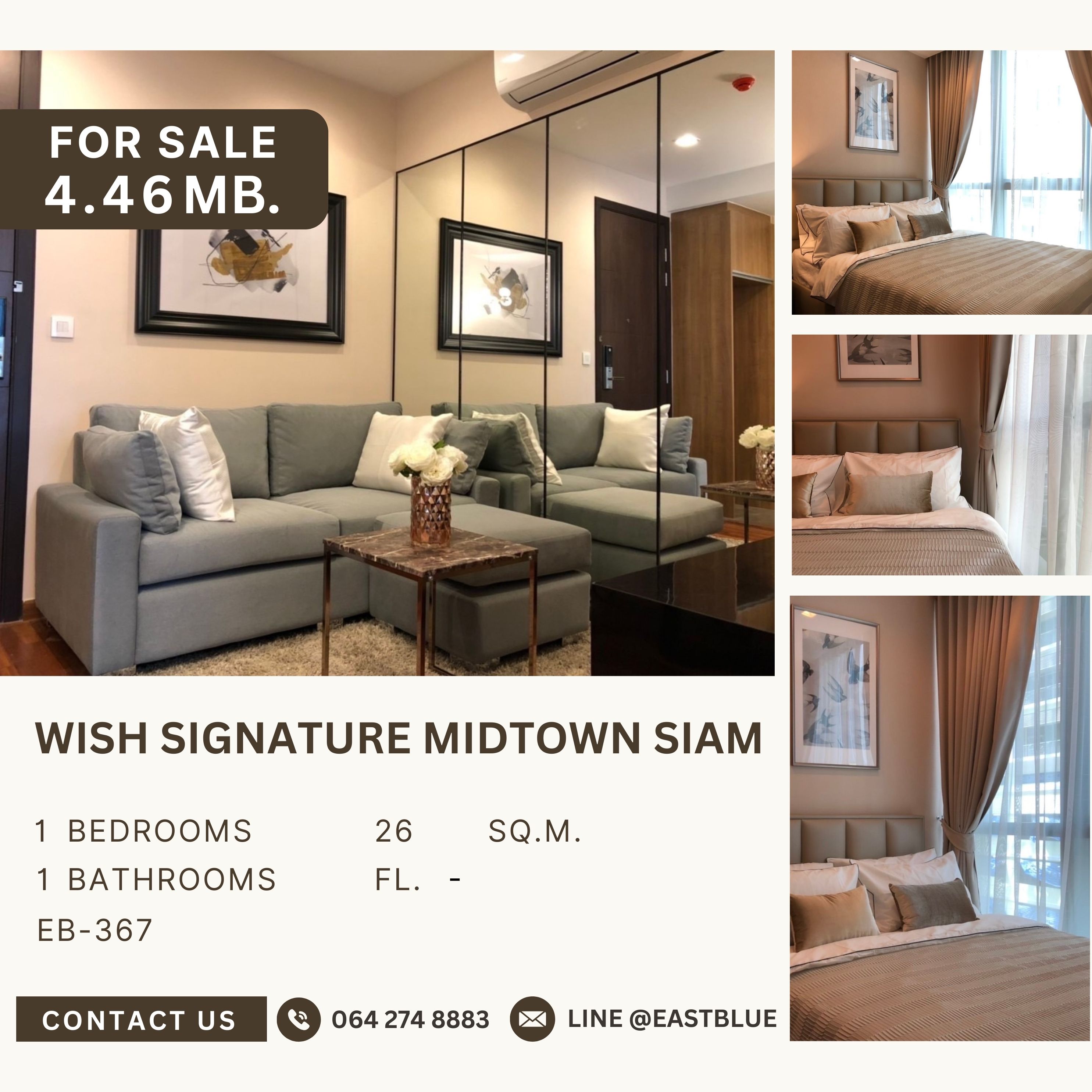 ขายคอนโดราชเทวี พญาไท : Wish Signature Midtown Siam ห้องสวย ราคาดีมาก ใจกลางพญาไท เดินทางสะดวก ใกล้สยาม เหมาะแก่การซื้ออยู่เองและลงทุน