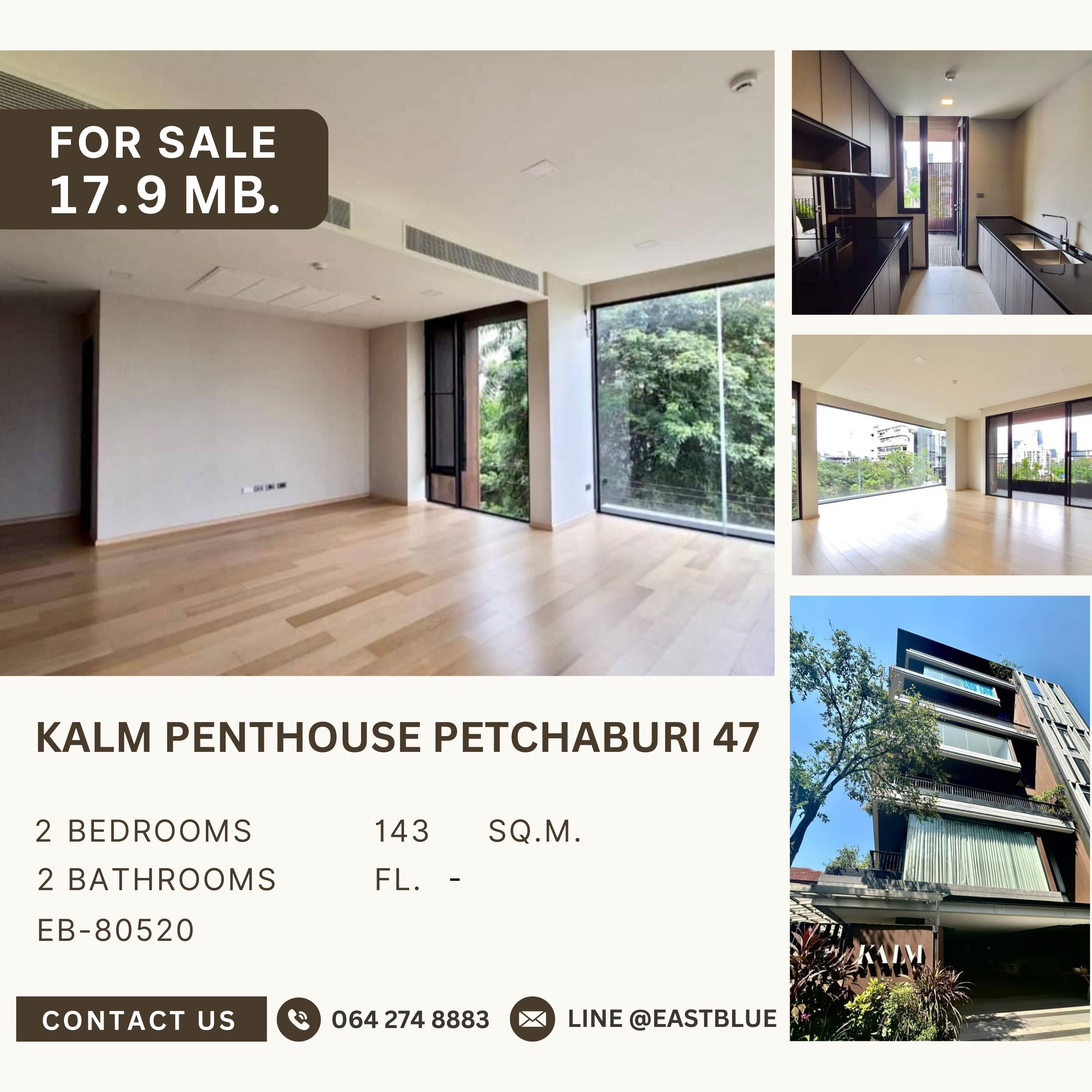 ขายคอนโดพระราม 9 เพชรบุรีตัดใหม่ RCA : Kalm Penthouse ห้องมุม ดีไซน์กระจกรอบด้าน แสงสว่างส่องถึงทุกมุม วิวดี ไม่รู้สึกอึดอัดห้องมุม Corner room กระจกรอบด้าน Floor to ceiling วิวสวย Terrace ยาว 17.9 MB.