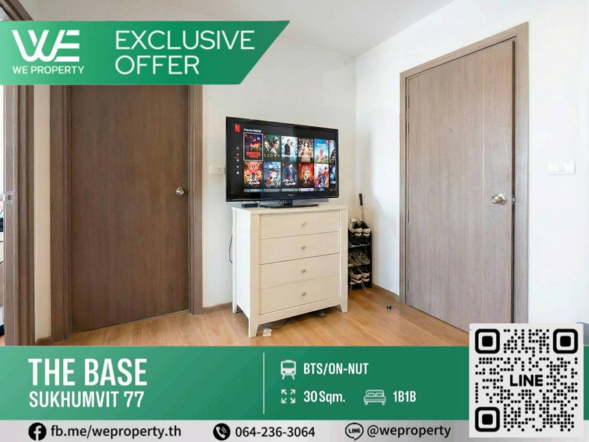 For SaleCondoOnnut, Udomsuk : East direction, beautiful room, complete furniture, best price ⭐The Base Sukhumvit 77 (The Base Sukhumvit 77)
