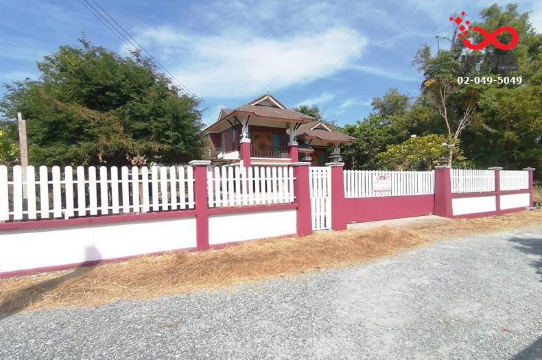 For SaleHouseNonthaburi, Bang Yai, Bangbuathong : For sale: 2-storey detached house, Thai style, 200 square wah, Ban Kluai-Sai Noi Road, Nonthaburi