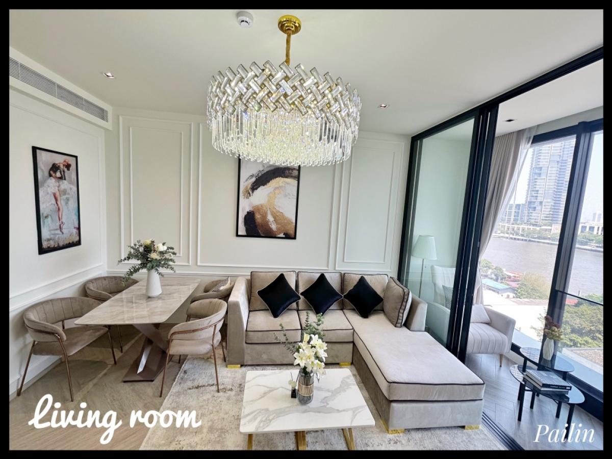 For RentCondoWongwianyai, Charoennakor : 🔥Urgent for rent🔥Chapter Charoennakorn Riverside, 2 bedrooms, 2 bathrooms, beautifully decorated, fully furnished, with private elevator❗