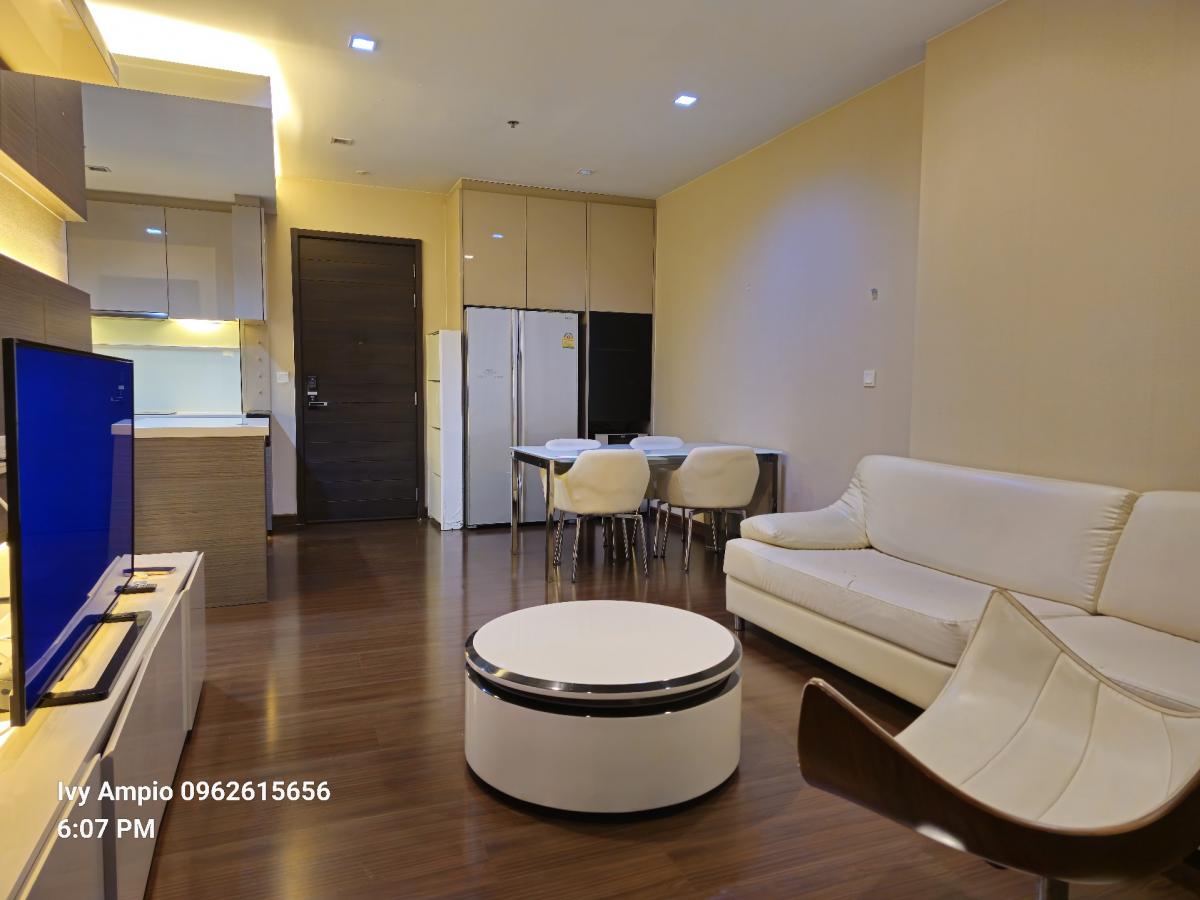 For RentCondoRatchadapisek, Huaikwang, Suttisan : Ivy Ampio Condo f or RENT ให้เช่า ** @50,000บาท/month Call 096-2615656 ห้องกว้างมาก 78 ตรม. 2 นอน 2 น้ำ เฟอร์ครบ พร้อมอยู่ Location : Huaikwang -Ratchada - Rama9 Rental Price : 59,000 Baht/Month Condominium near MRT : Thai culture Station Condo