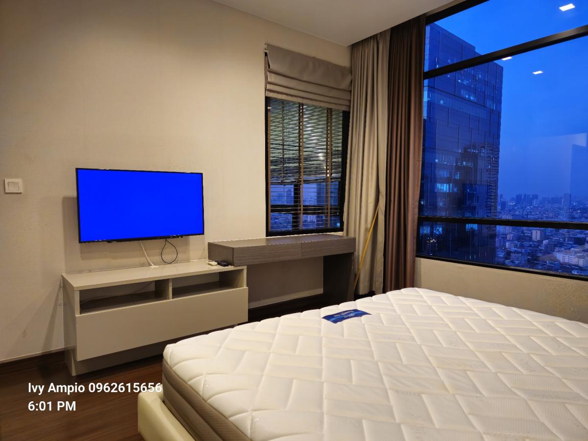 For RentCondoRatchadapisek, Huaikwang, Suttisan : Ivy Ampio Condo f or RENT ให้เช่า ** @50,000บาท/month Call 096-2615656 ห้องกว้างมาก 78 ตรม. 2 นอน 2 น้ำ เฟอร์ครบ พร้อมอยู่ Location : Huaikwang -Ratchada - Rama9 Rental Price : 59,000 Baht/Month Condominium near MRT : Thai culture Station Condo